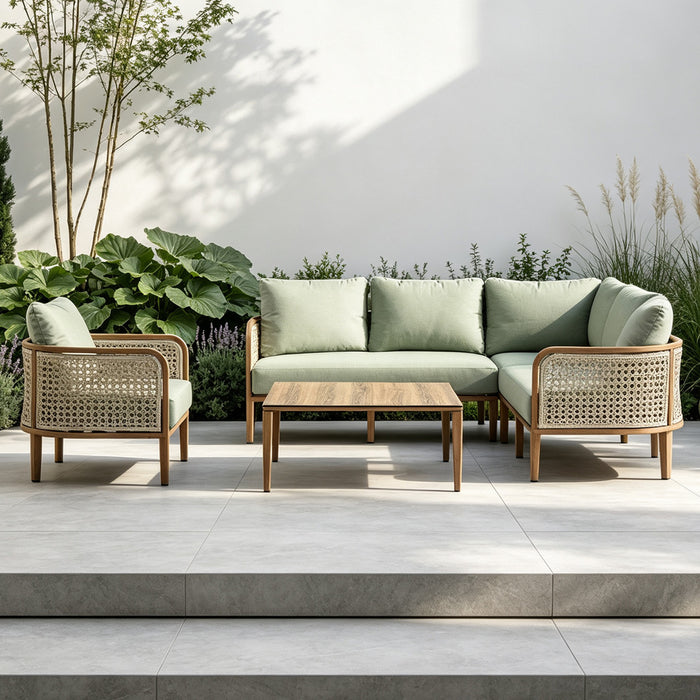 Charlie Sage Green Outdoor Sectional Sofa Set