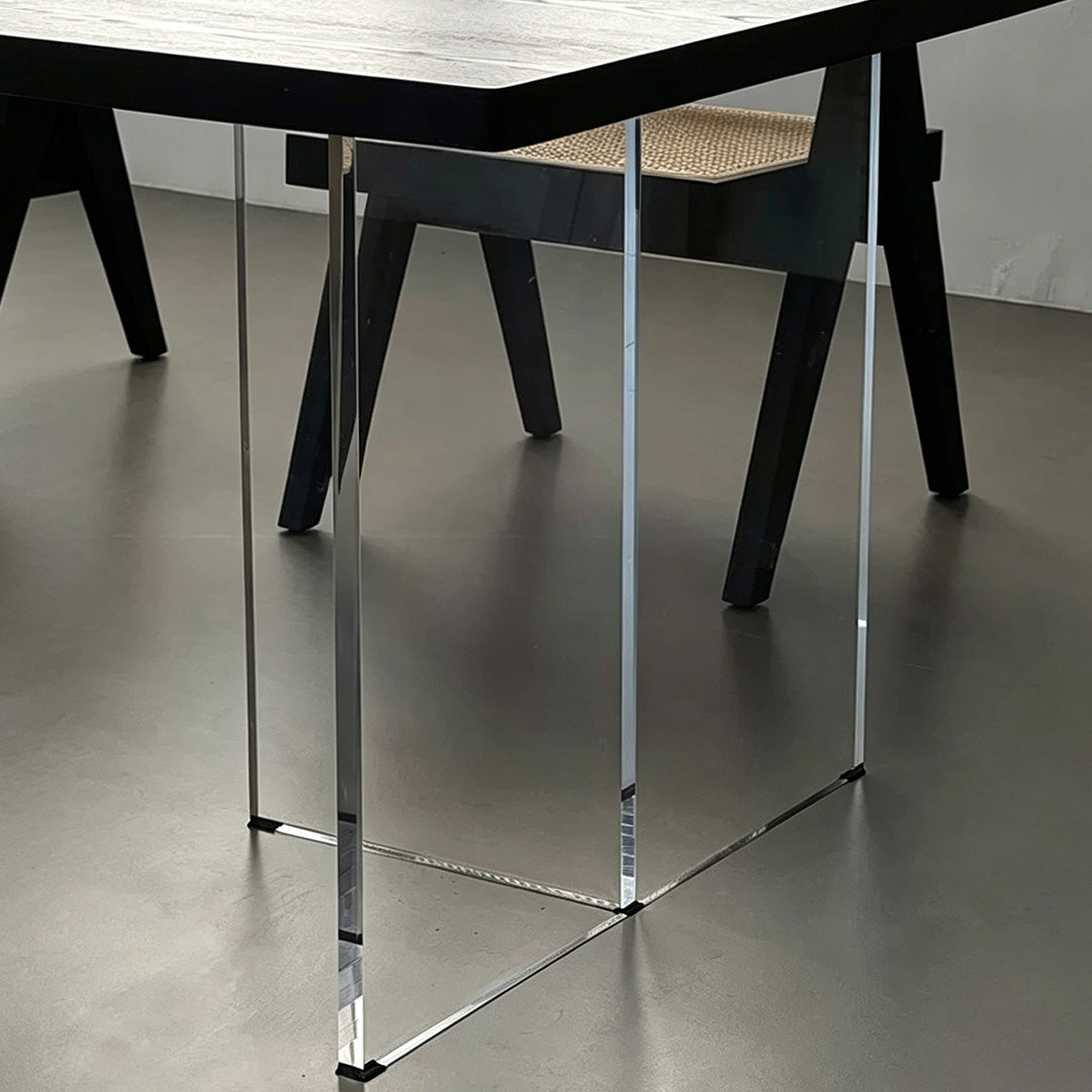 Boris Black Grain Dining Table