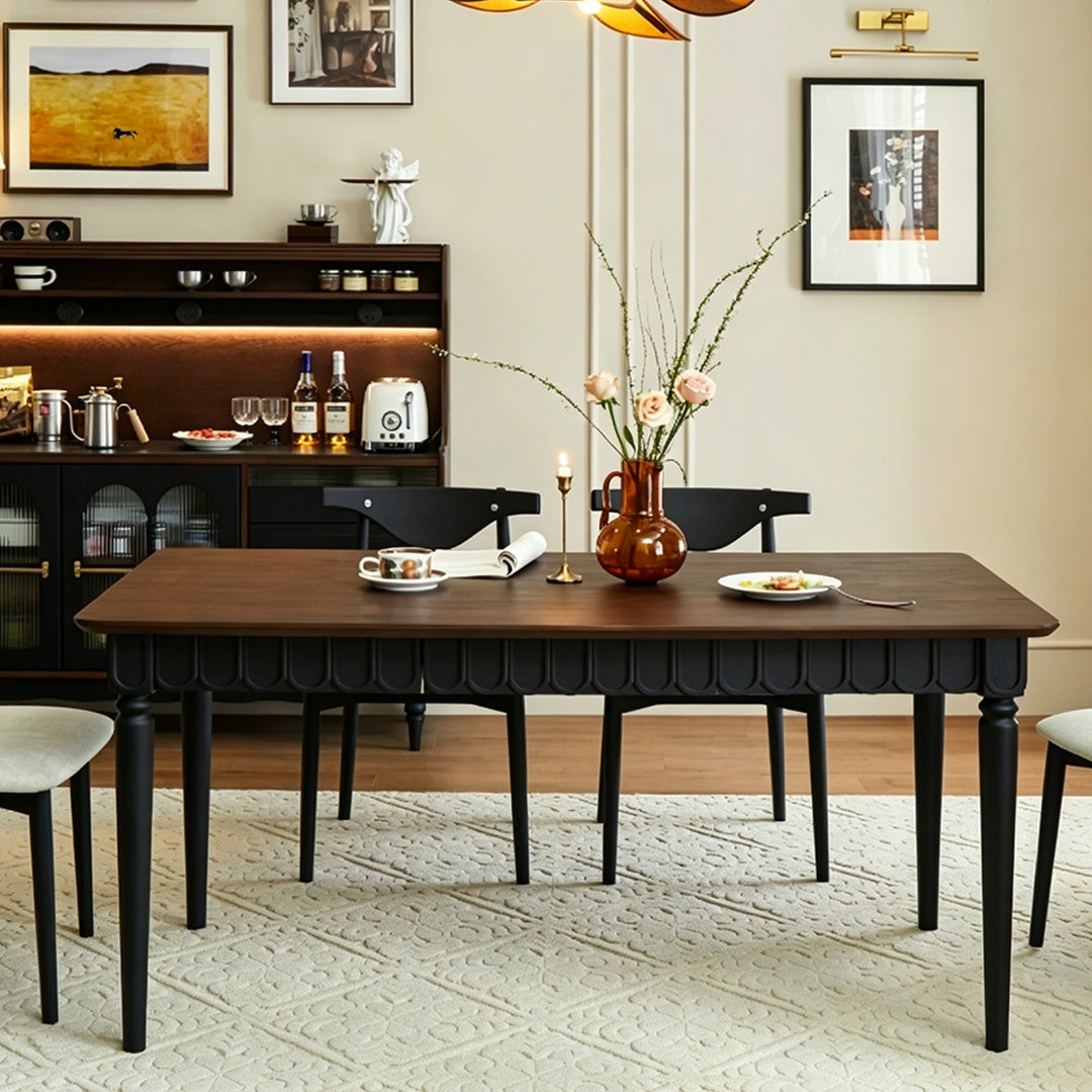 Darius Black And Walnut Dining Table