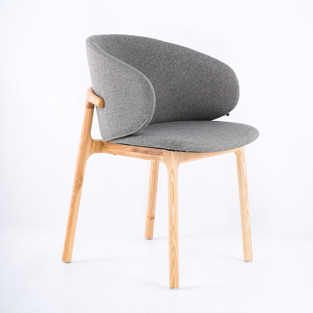 Nordic Modern Solid Wood Dining Chairs for Home Office and Bathroom Use Hotel & Restaurant Lounge Chair with Leather Backrest