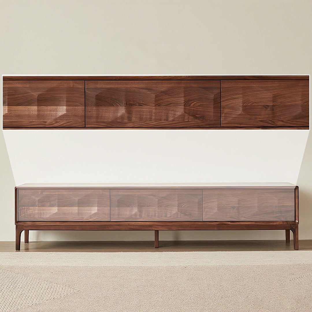 Edward Walnut Wood Low Media Console