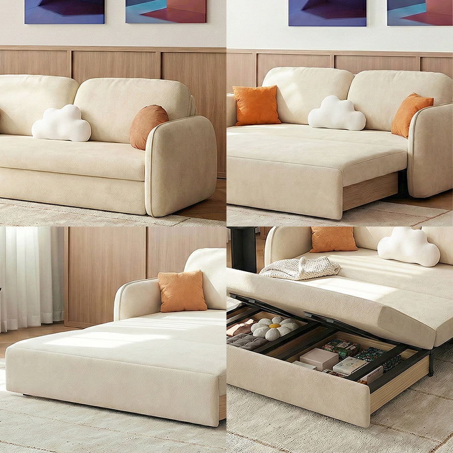 Modern Cream Style Multi-functional Foldable Sofa Bed