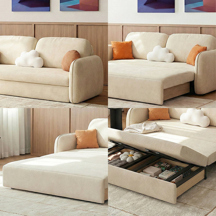 Modern Cream Style Multi-functional Foldable Sofa Bed