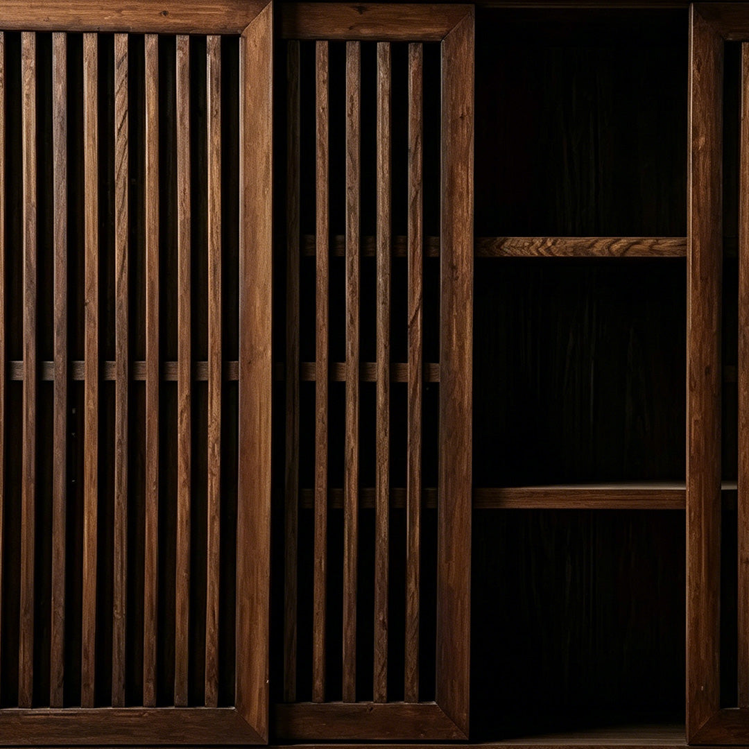 Caleb Walnut Wood Sideboard Cabinet