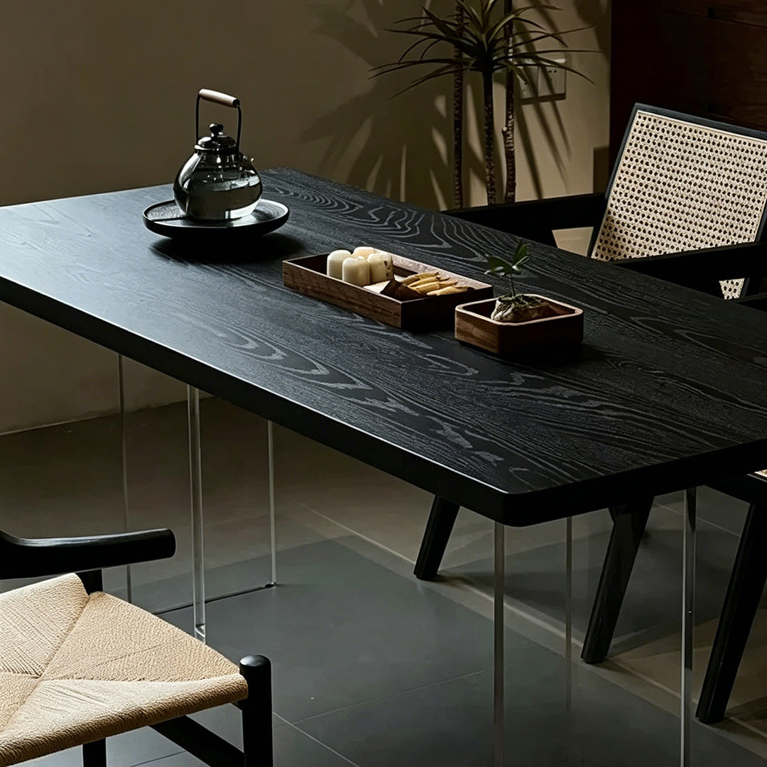 Boris Black Grain Dining Table