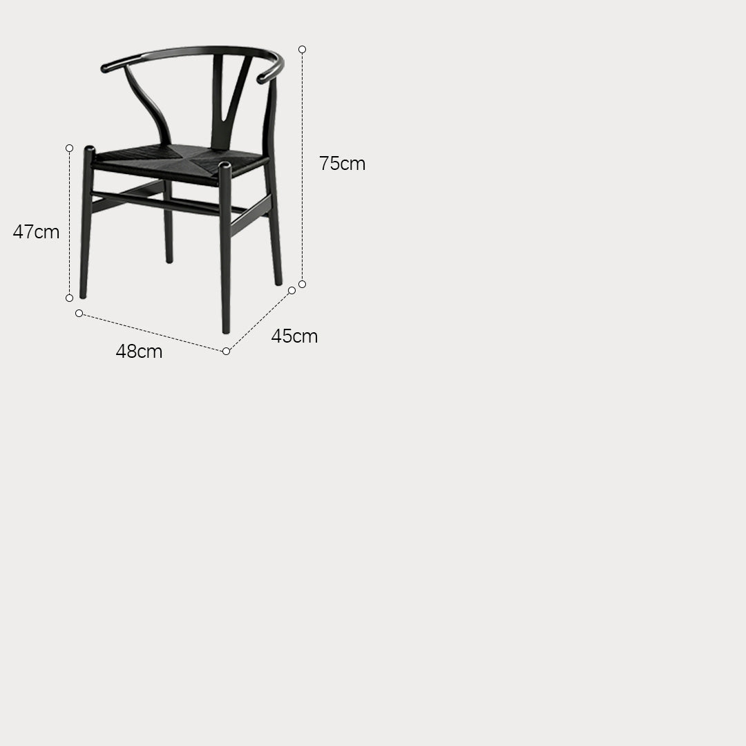 Bram Black Solid Wood Dining Table
