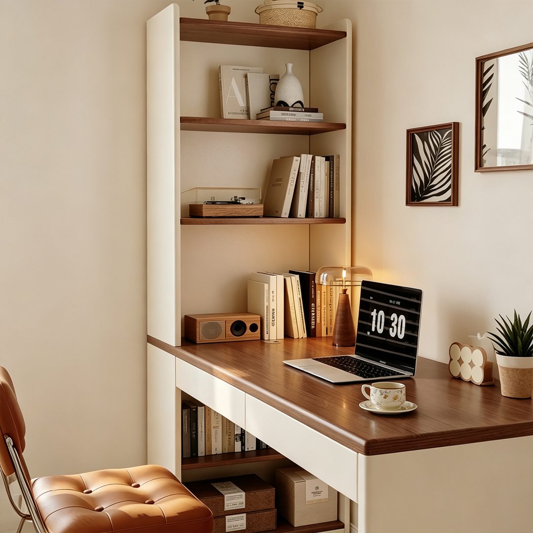 Harlow Study Desk with Bookshelf detail image