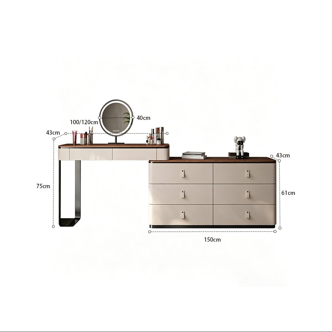 Harlow Vanity Desk with Storage
