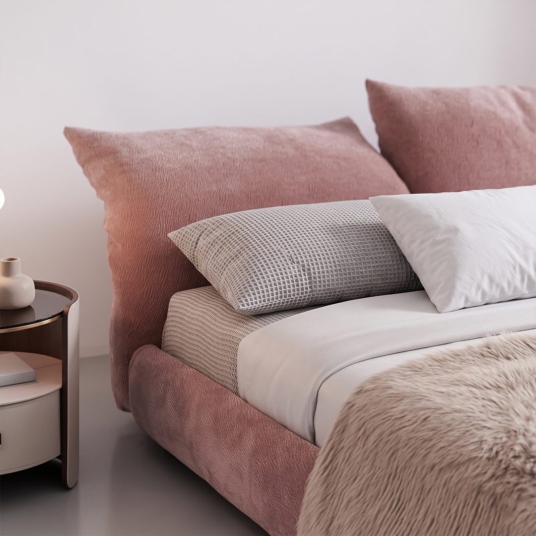 Caspian Velvet Bed detail image