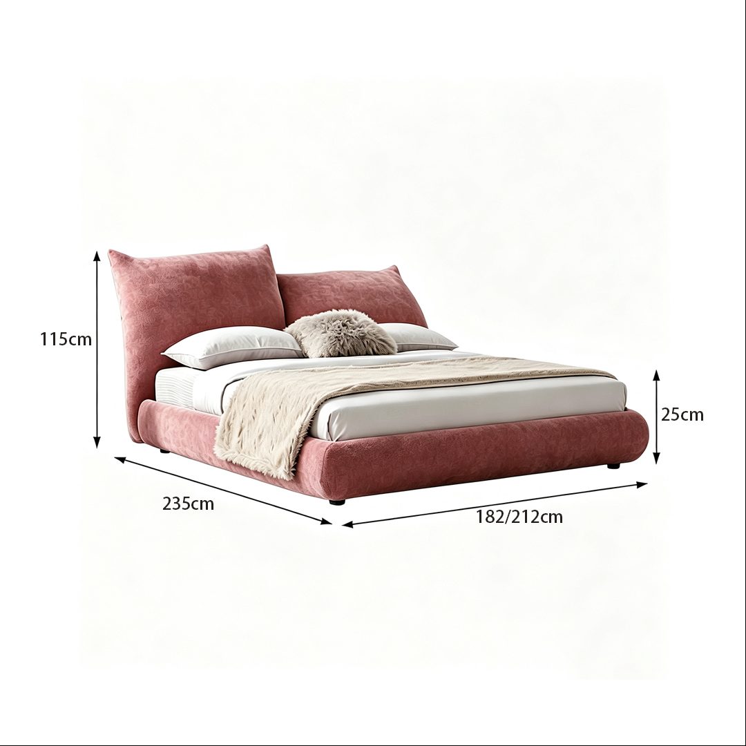 Caspian Velvet Bed detail image