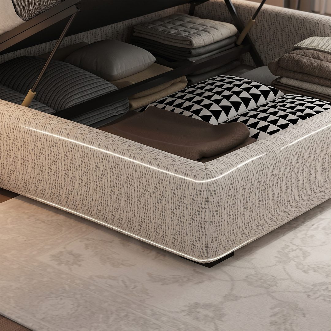 Luna Upholstered Bed detail image