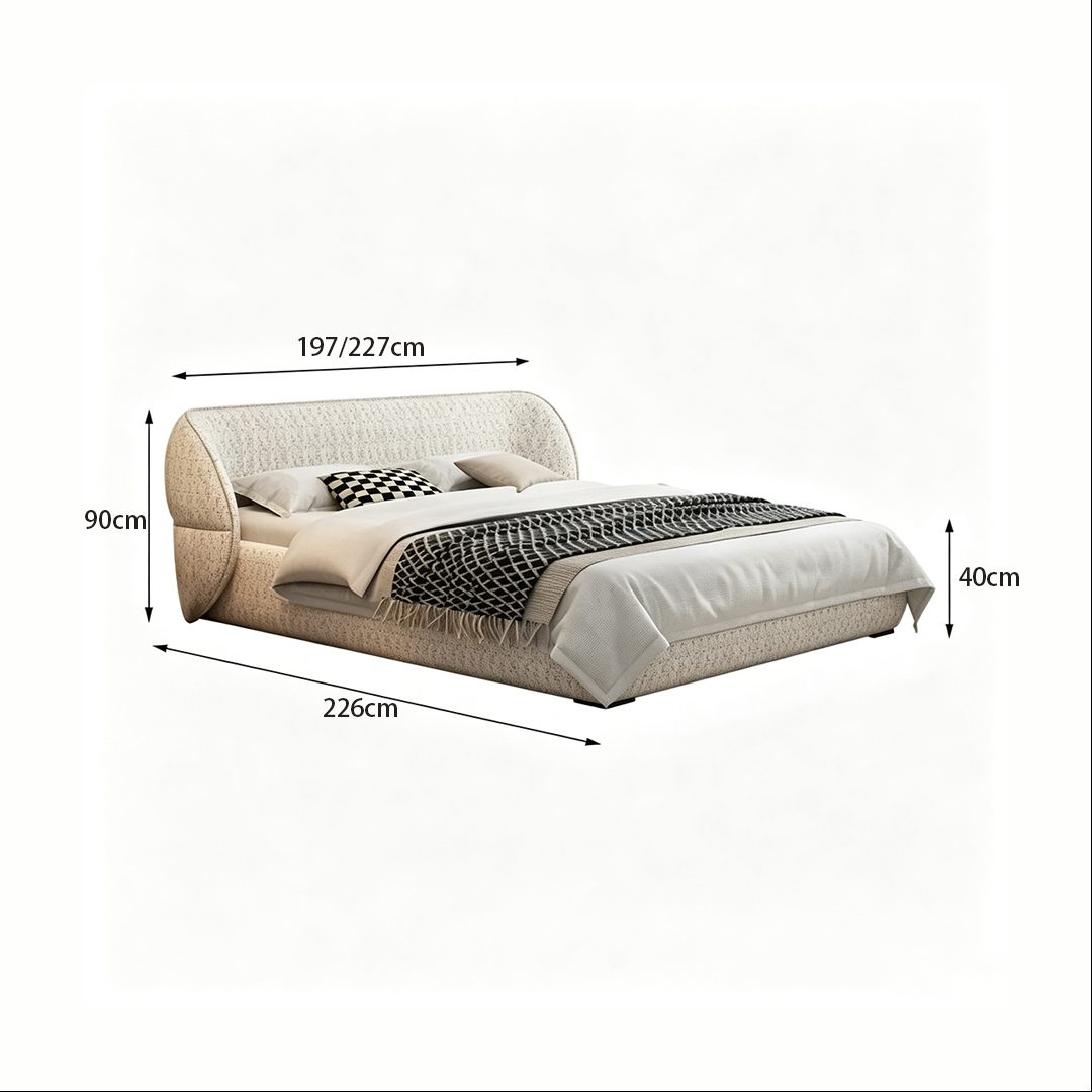 Luna Upholstered Bed detail image