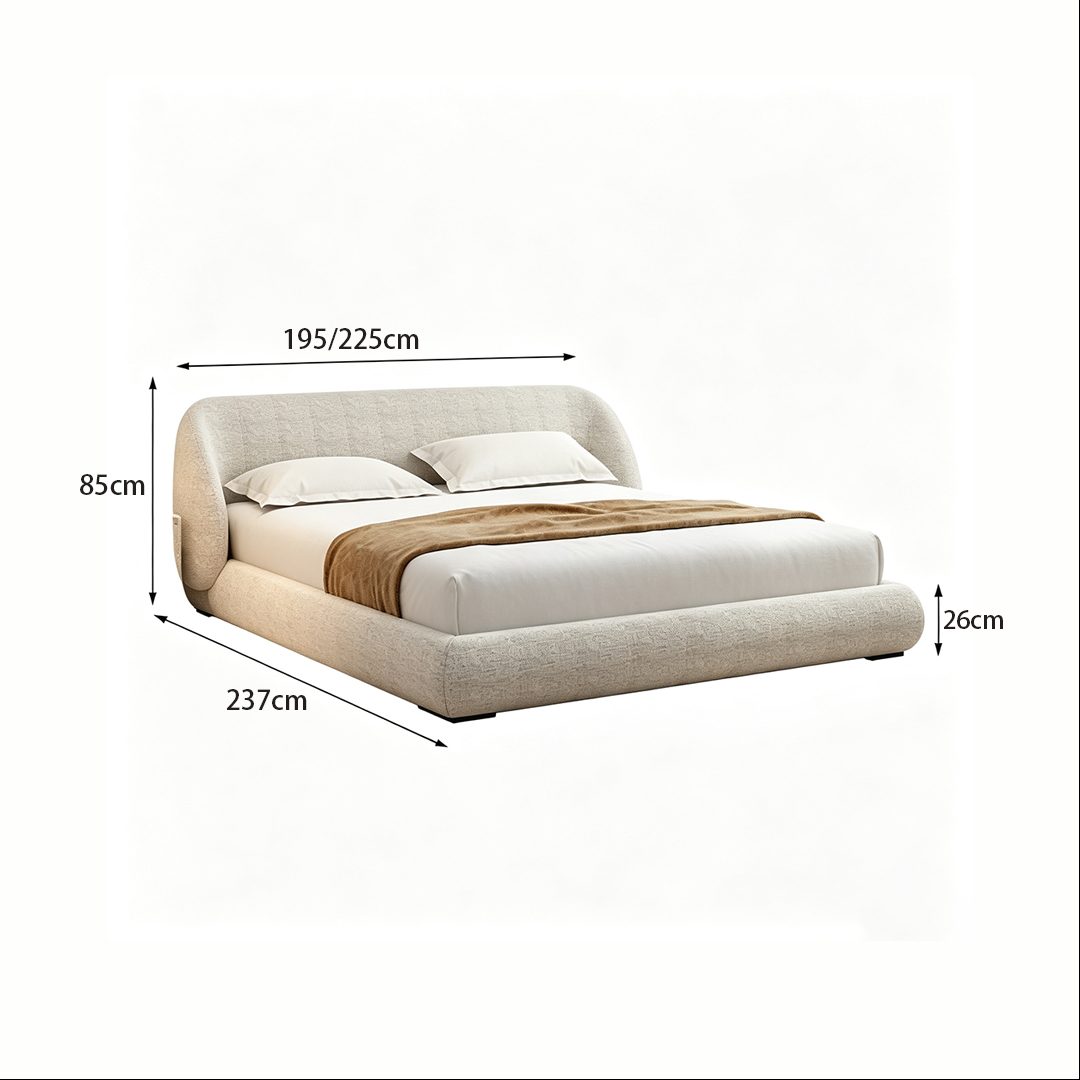Luna Upholstered Bed detail image