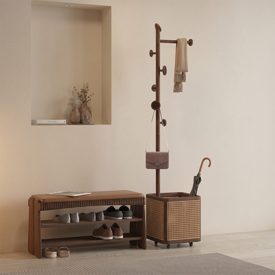 Caspian Coat Rack with Storage detail image