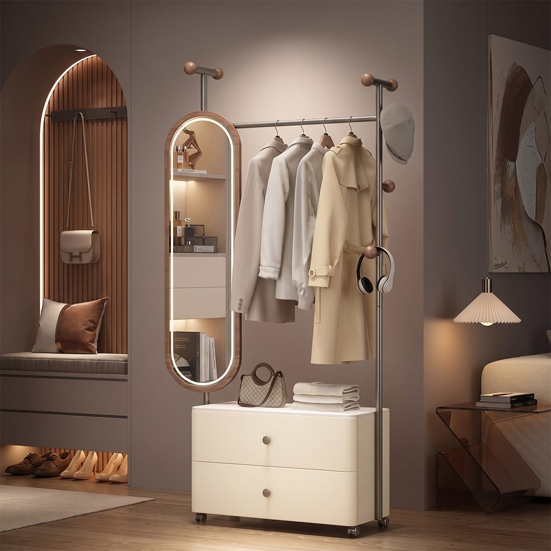 Avery Coat Rack with Mirror