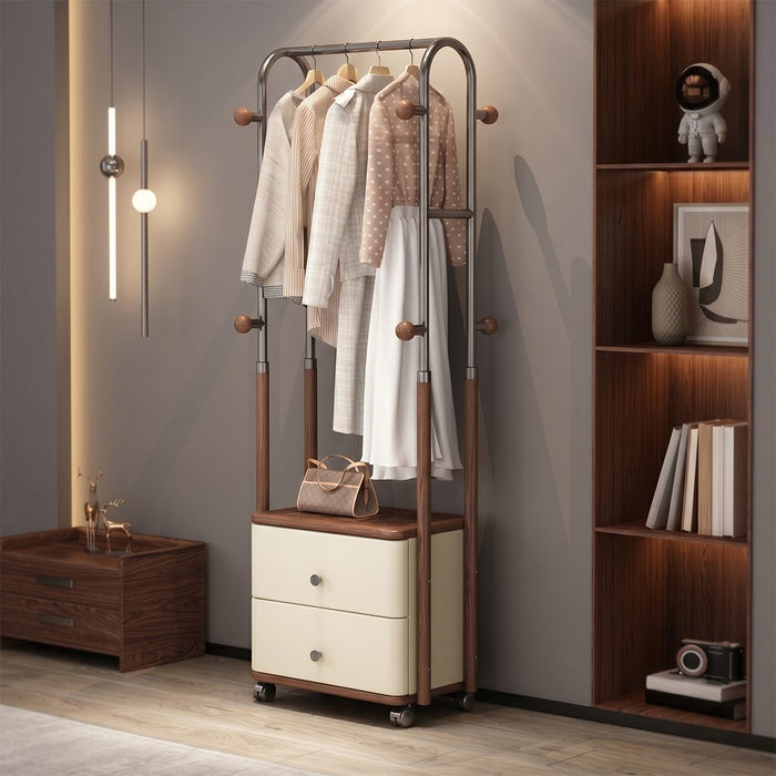 Linden Clothing Rack with Storage
