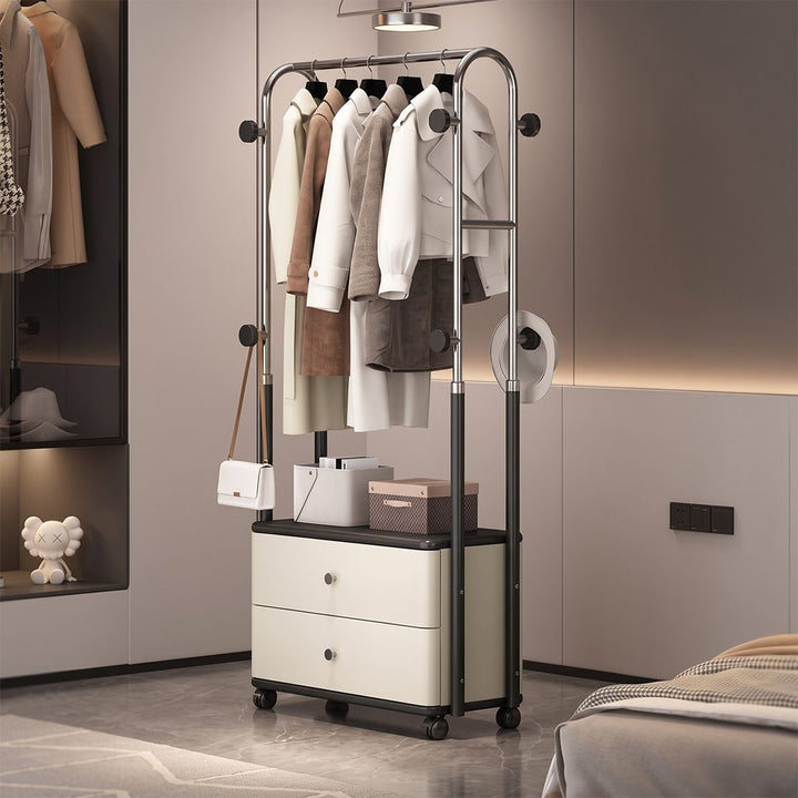 Linden Clothing Rack with Storage detail image