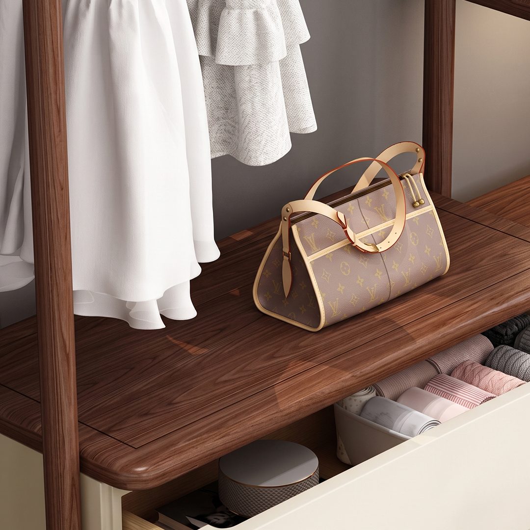 Linden Clothing Rack with Storage detail image