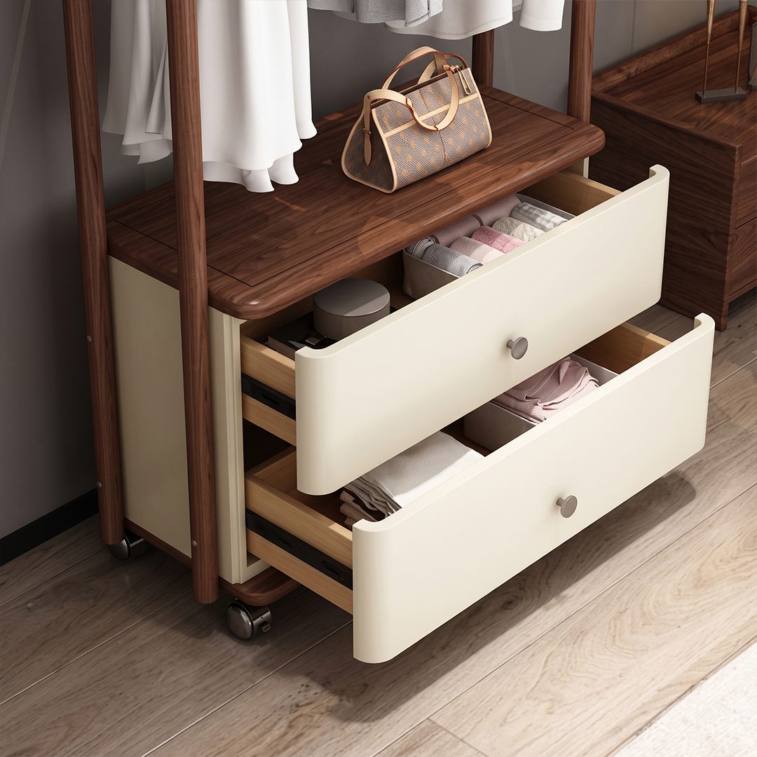 Linden Clothing Rack with Storage detail image