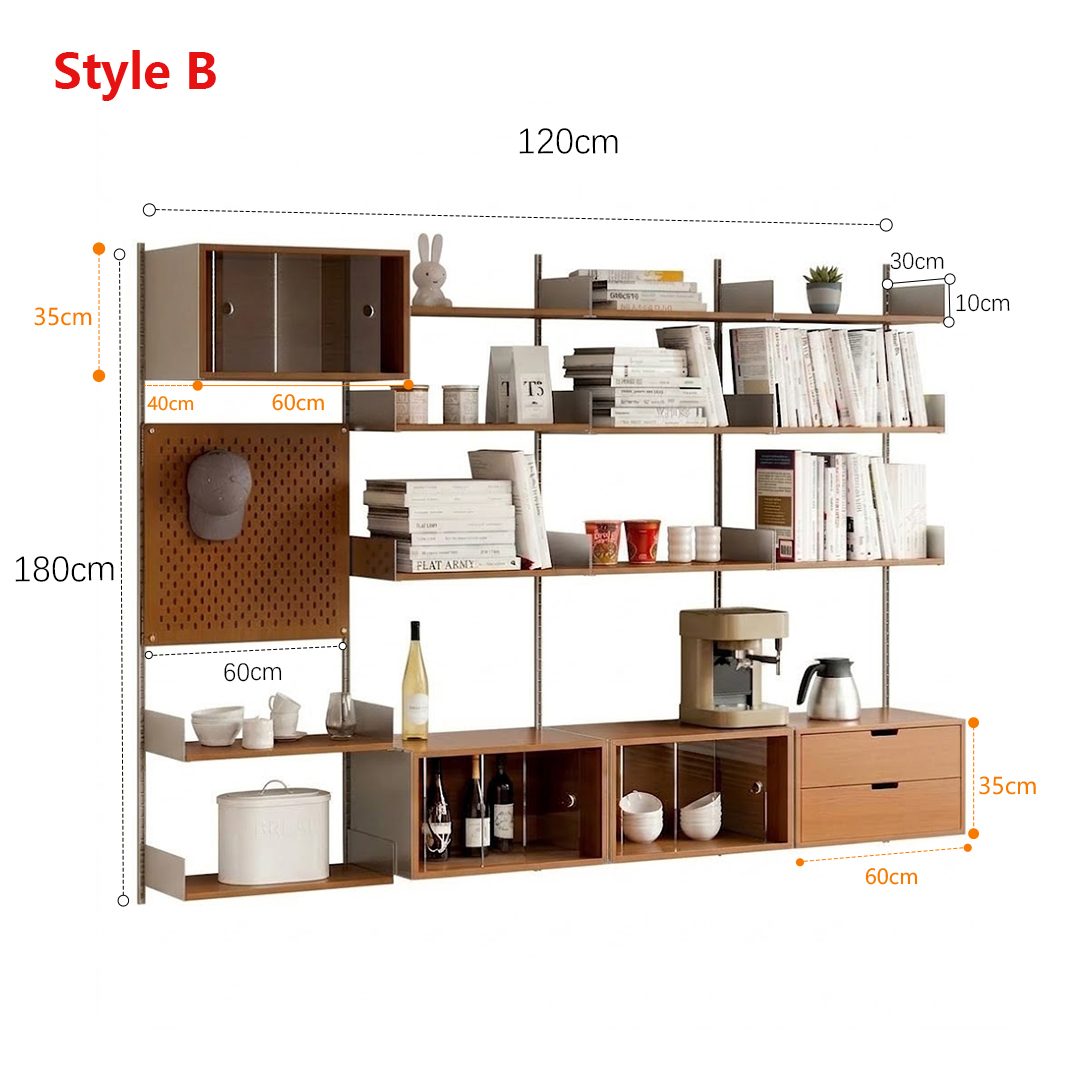 Caspian Modular Wall Shelf Unit