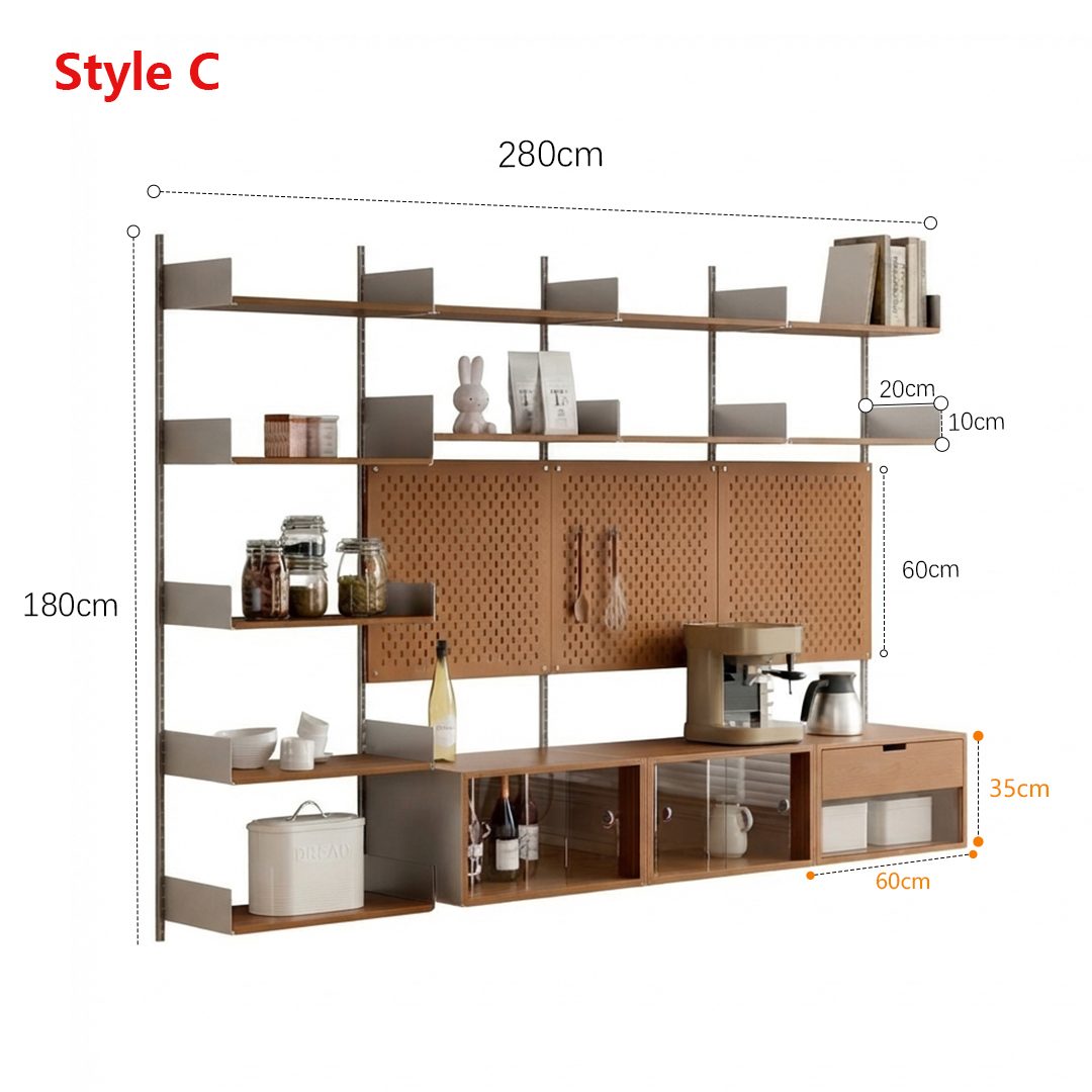 Caspian Modular Wall Shelf Unit